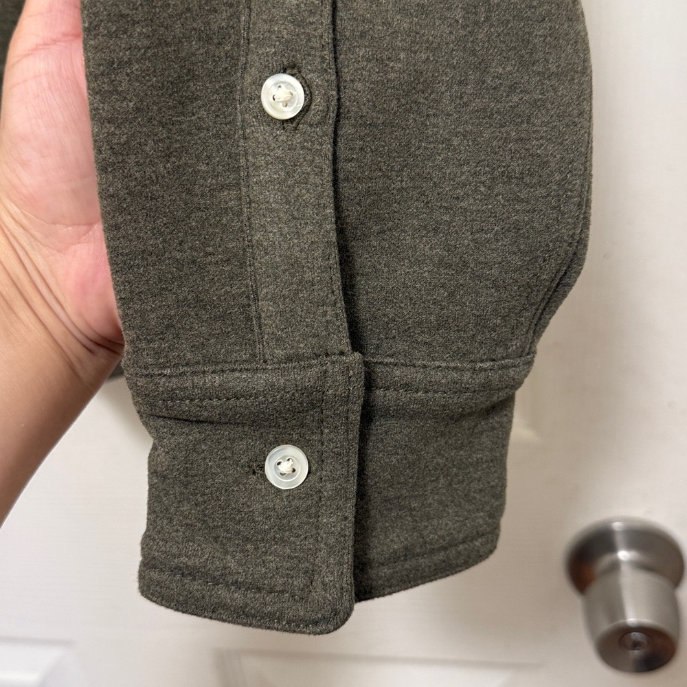 NWT Crewcuts Kids' Heavyweight Seaboard Soft-Knit Shirt in Heather Loden Green - Picture 5 of 8